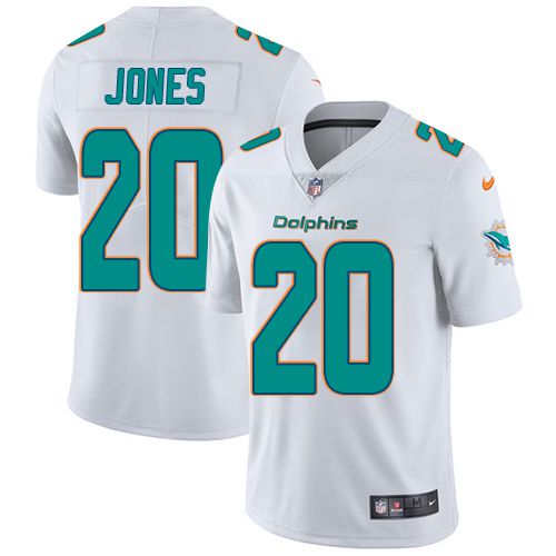 Men Miami Dolphins #20 Reshad Jones Nike White Limited NFL Jersey